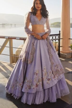 Ethereal Lavender Embroidered Lehenga Set