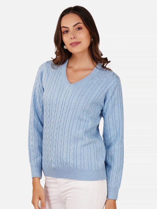 Cable Knit Acrylic Pullover - Image 3