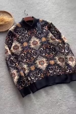 Vintage Patterned Cozy Sweater