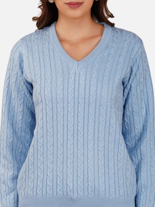 Cable Knit Acrylic Pullover - Image 2