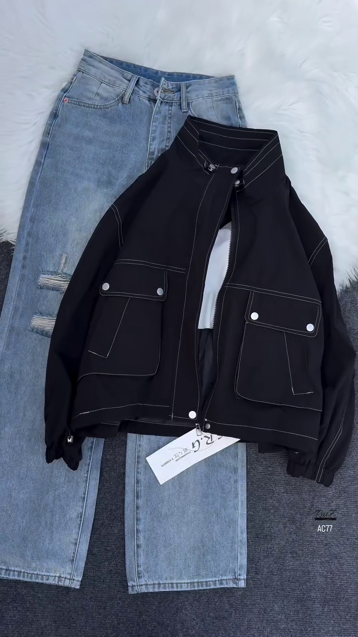 Womens Cropped Jacket - Image 2