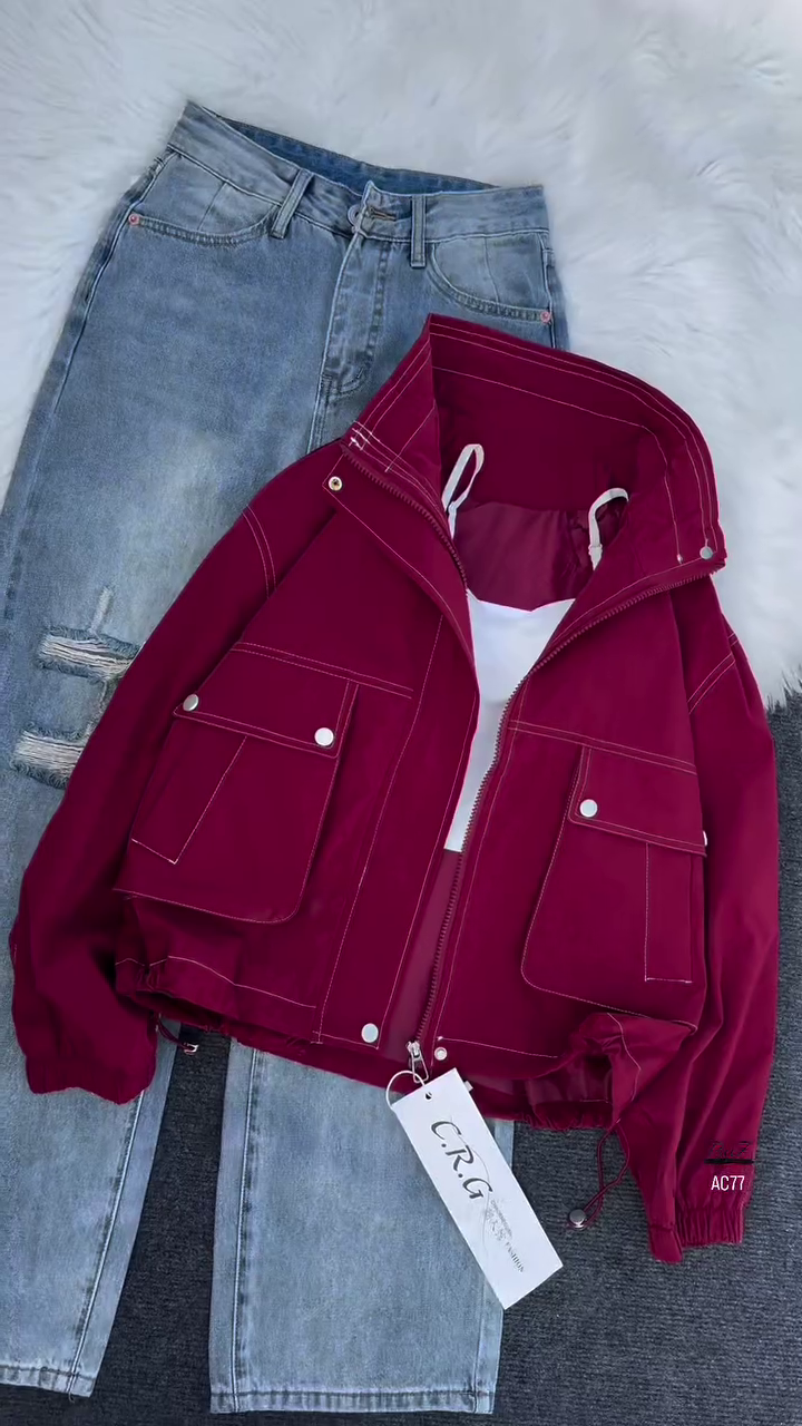 Womens Cropped Jacket - Image 4