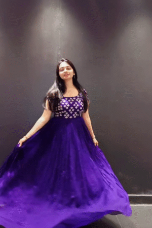 Party Wear Purple Gown
