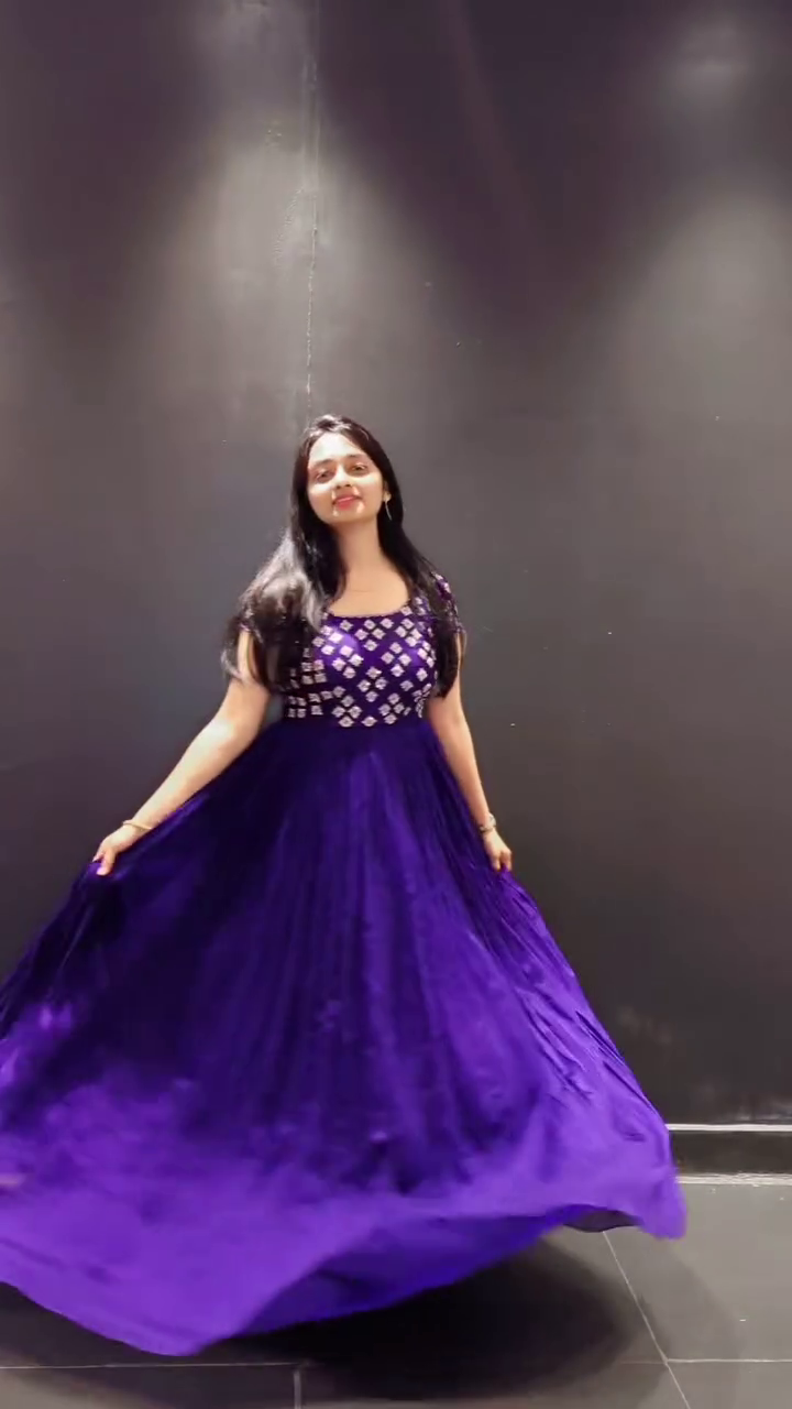 Party Wear Purple Gown