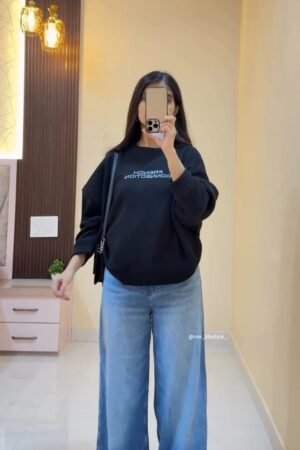 Black Oversized Sweatshirt