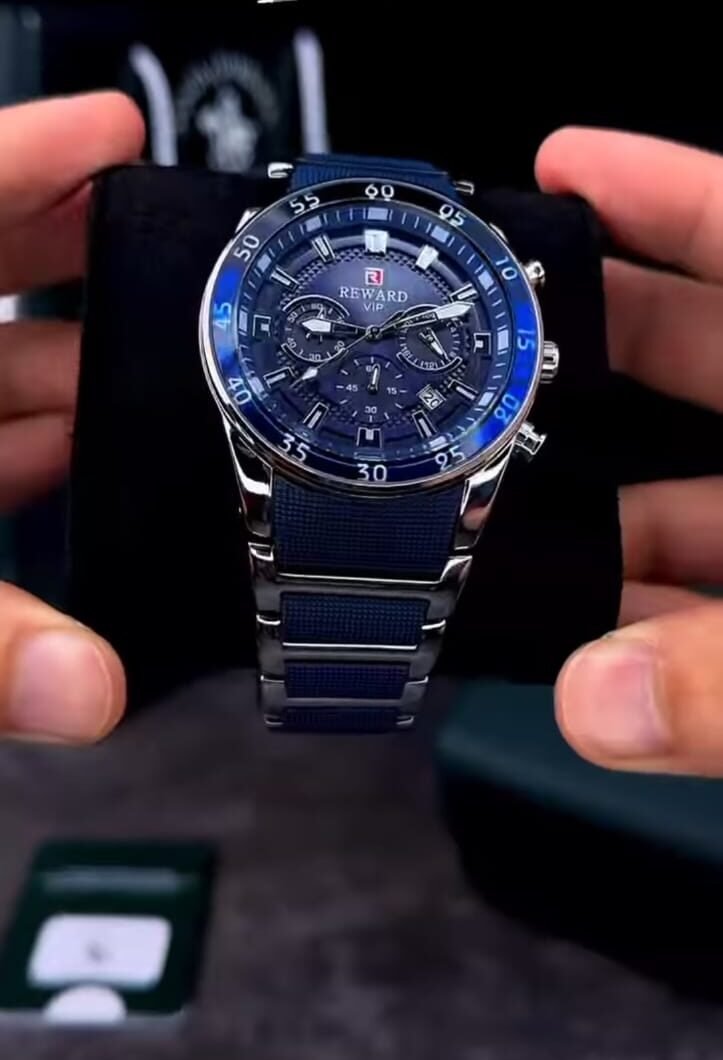 Luxury Blue Dial Wristwatch